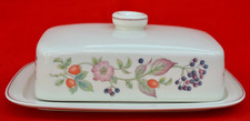 WEDGWOOD ' ROSEBERRY '  TWO PIECE BUTTER DISH SET - SUPER CONDIT! FREE SHIPPING
