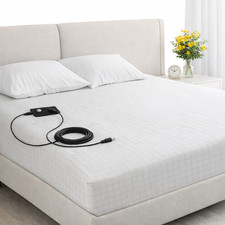 Grounding Earthing Fitted Sheet Full 10 Silver Fiber Bed Sheet White