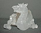 DAUM CRYSTAL DRAGON IN WHITE MATTE - LIMITED EDITION - SIGNED AND WITH ORIG BOX — photo 2