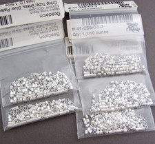 Crimp Beads Beadalon Tube 3 Silver Plate 1/2 oz New Unused Sealed Packages