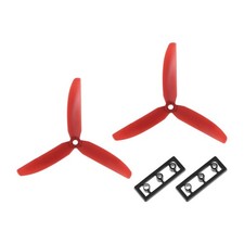 uxcell RC Propellers 5030 5x3 Inch 3-Vane Multi-Rotor with 5"x3" 2pcs, Red