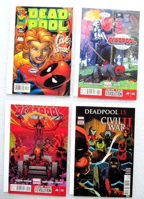 MIXED LOT - DEADPOOL VOL 2 #3 1997 & VOL 5 #6 #12 #15 2013 MARVEL COMIC -BOARDED
