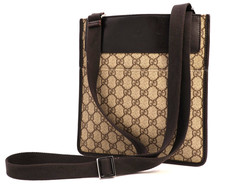 GUCCI GG Supreme Crossbody Bag 27639 PVC Brow...