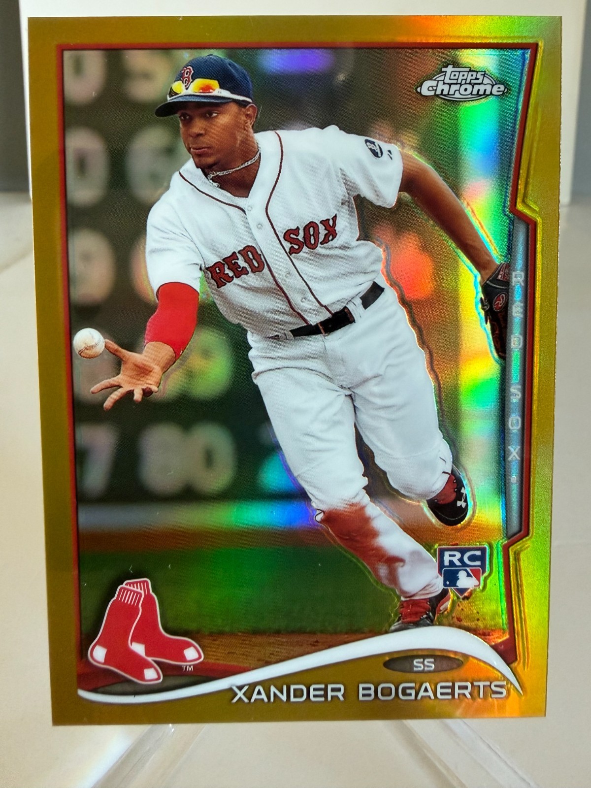 2014 Topps Chrome - Xander Bogaerts #25 Gold Refractor /50 (RC)