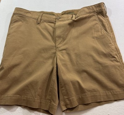 LL Bean Comfort Stretch Chino Shorts Mens 40 Walnut Brown Classic New