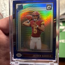 2024 Panini Donruss Optic - Rated Rookie Jayden Daniels #248 Blue Hyper Prizm  