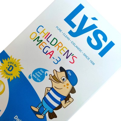Lysi Kinder Omega-3 mit Vitamin D | Fischöl | 60 Kaukapseln