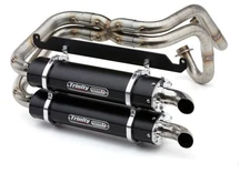 Trinity Racing Stage 5 Dual Full System Exhaust Black Muffler TR-4170D-BK