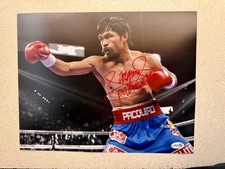 Manny Pacquaio Signed 11x14 Photo 12X World Boxing Champion JSA #1