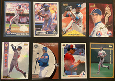 Montreal Expos Baseball Card Lot (8) Features Pedro Martinez and Vlad Guerrero 