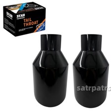 Pair Dodge Rt Srt Ram 5 Big Black Exhaust Tip 2.5 Inlet Angle Cut Double Wall Pair Dodge Rt Srt Ram 5 Big Black Exhaust Tip 2.5 Inlet Angle Cut Double Wall