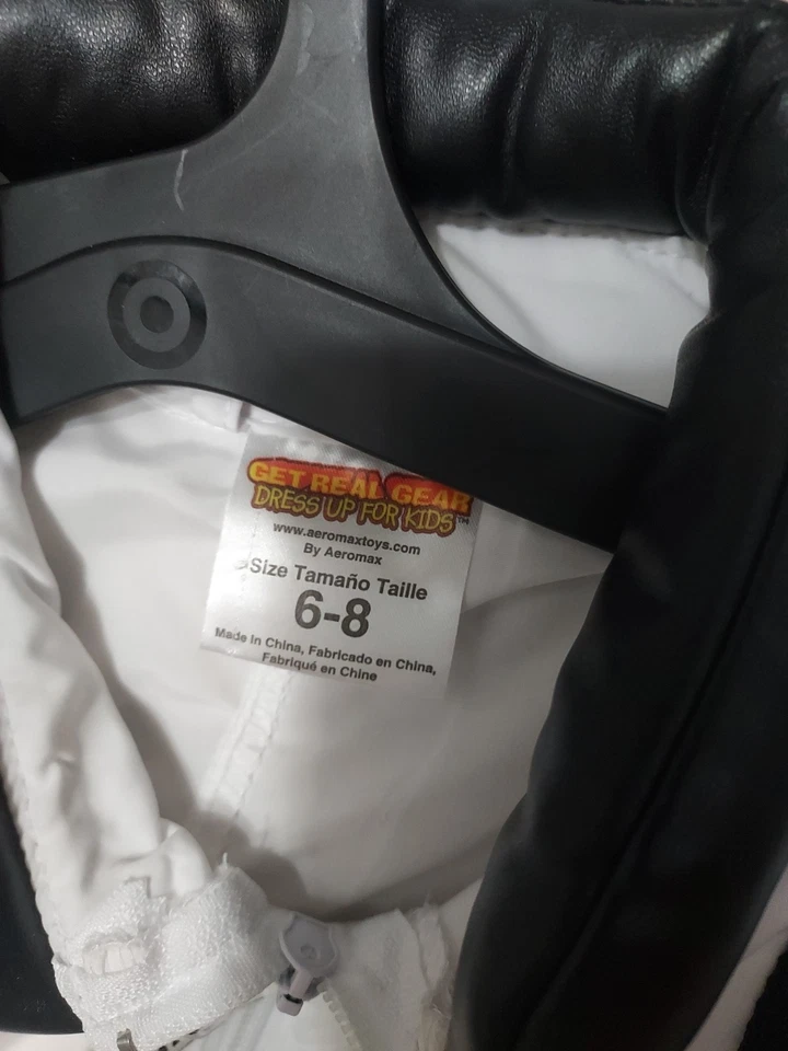 Traje de Vuelo NASA Disfraz Blanco Completo con Guantes y Sombrero Juvenil Talla 6-8  Foto 3 de 4