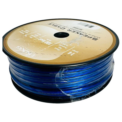 NXG Technology 14-Gauge Speaker Cable 100 Ft Oxygen-Free Copper Blue - Picture 2 of 5