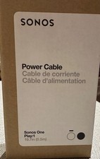 NIB Sonos One Play:1 Power Cable Power Supply Cord 0.5m 19.7in WHITE, NEW