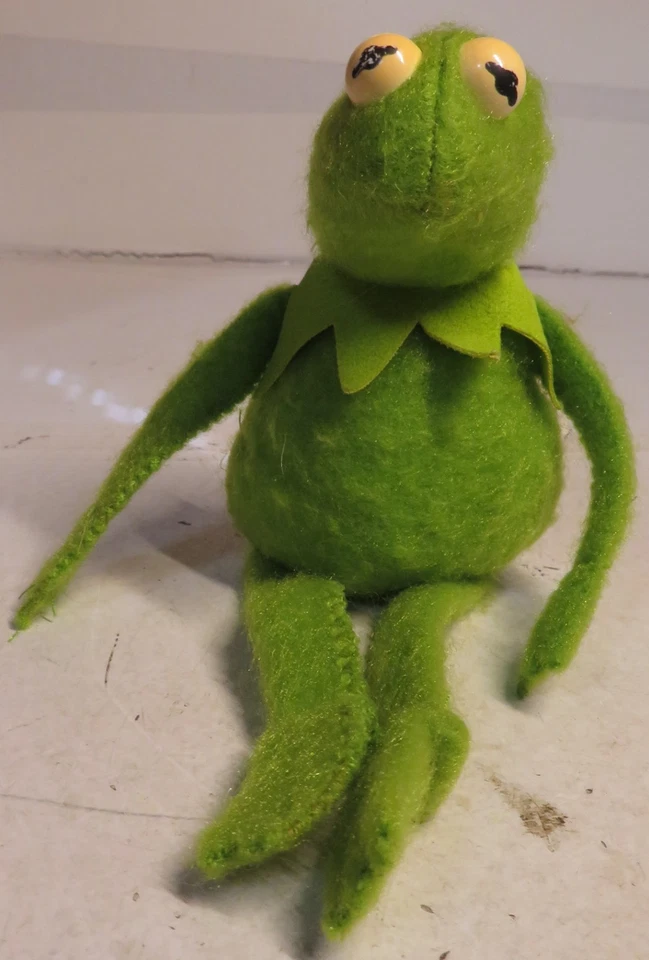 Bolsa de frijoles Jim Henson Muppet 1979 de colección SAD Kermit the Frog Fisher Price peluche para Foto 2 de 4