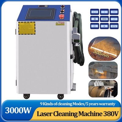 BWT 3000W Handheld Fibre Laser Cleaner & 9 Cleaning Models, Scan 300mm