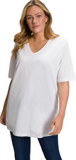 Maglietta Basic Classic, Scollo a V, 747957 T-Shirt Donna