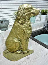 LARGE CAST BRASS SPANIEL FIGURE