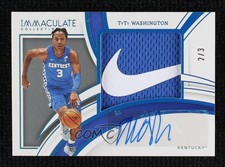 2022-23 Immaculate Collegiate Brand Logo 2/3 TyTy Washington Jr Patch Auto 0zz3