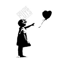 Banksy Girl with Balloon Stencil --- 190 micron mylar - Multiple sizes