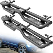 Steel Running Boards 2-raised Steps For 2003-2009 Dodge Ram 2500 3500 Double Cab Steel Running Boards 2-raised Steps For 2003-2009 Dodge Ram 2500 3500 Double Cab