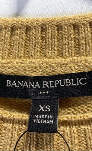 NWT Banana Republic Womens Brown Knit Long Sleeve Pullover Sweater Size XS - Picture 3 of 5