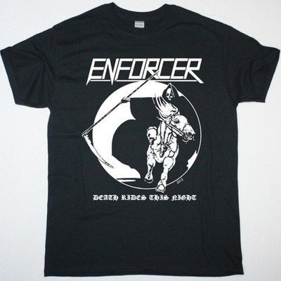 Enforcer Death Rides This Night Black T-Shirt Metal Tee