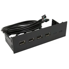 5.25 Inch USB 2.0 Front Panel Hub, 4 Port, Optical Drive Panel, Expansion