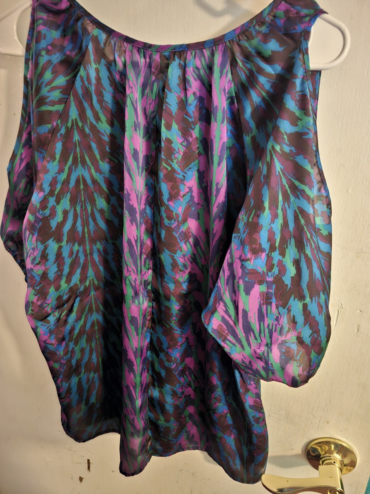 Express Small Blouse Multicolor Partially Exposed… - image 2