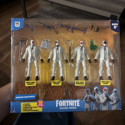 Fortnite Squad Mode 4 Pack Wild Card Action Figures.