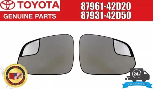 Toyota Genuine RAV4 4Runner Heated Left & Right Side View Mirror Glass Set OEM