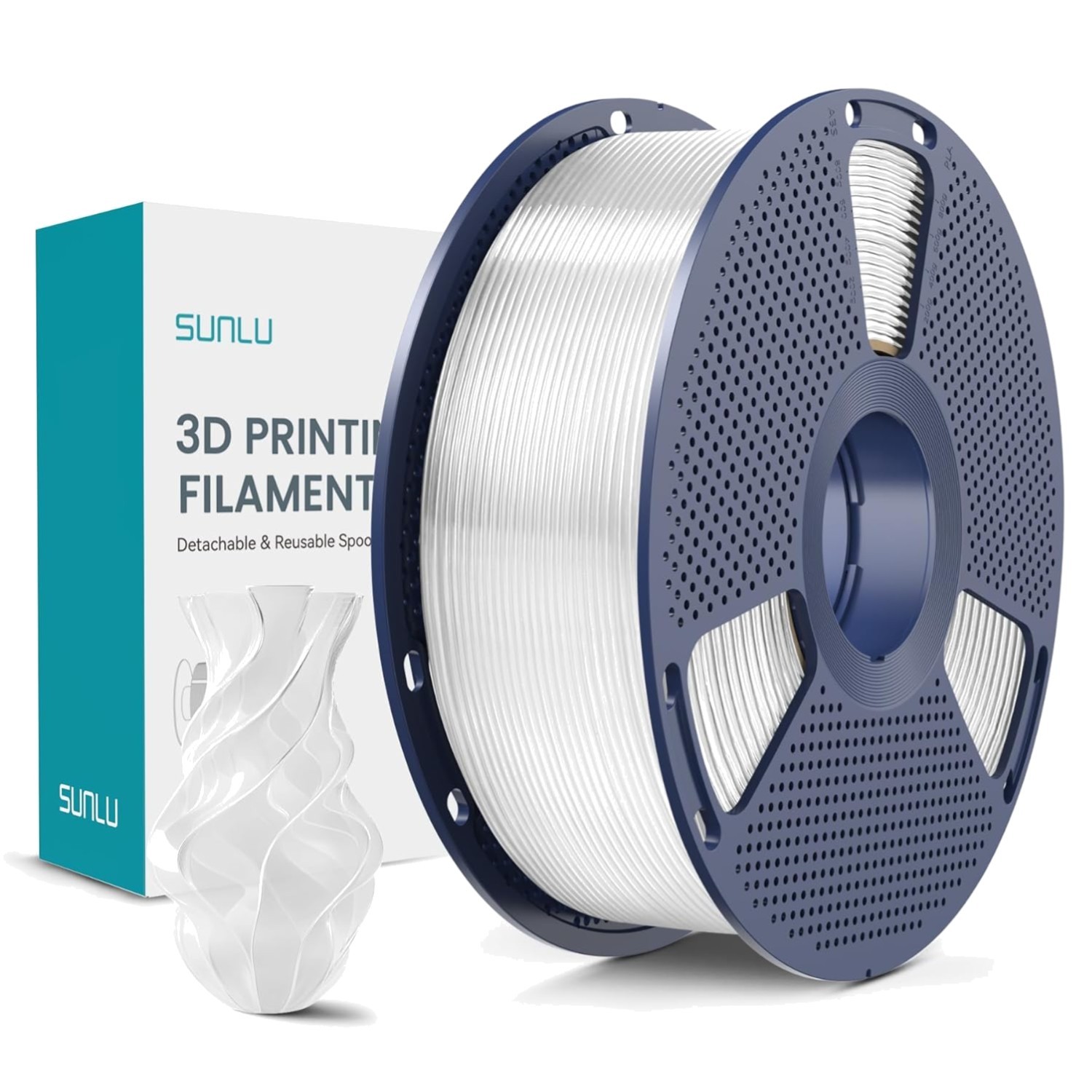 3D Drucker Filament, PLA Plus, transparent, 1kg, kompatibel, hohe Präzision
