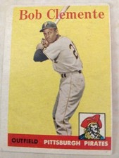 1958 Topps - Roberto Clemente #52 Team Name in White Very Good Vintage Card HOF