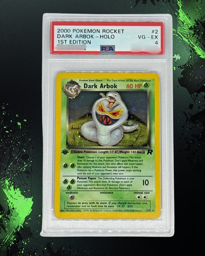 Dark Arbok (1st Edition) graded PSA 4 for sale on eBay