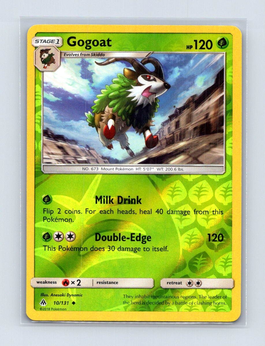 Gogoat 10/131 Uncommon Forbidden Light Pokemon Reverse Holo Lightly Played