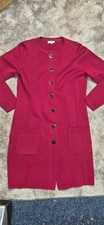 ladies small cc wool acrylic long length cardigan