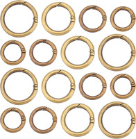 4 GrößEn 16 StüCk Zinklegierung Feder O-Ring Rund Karabinerhaken Runde Karabiner