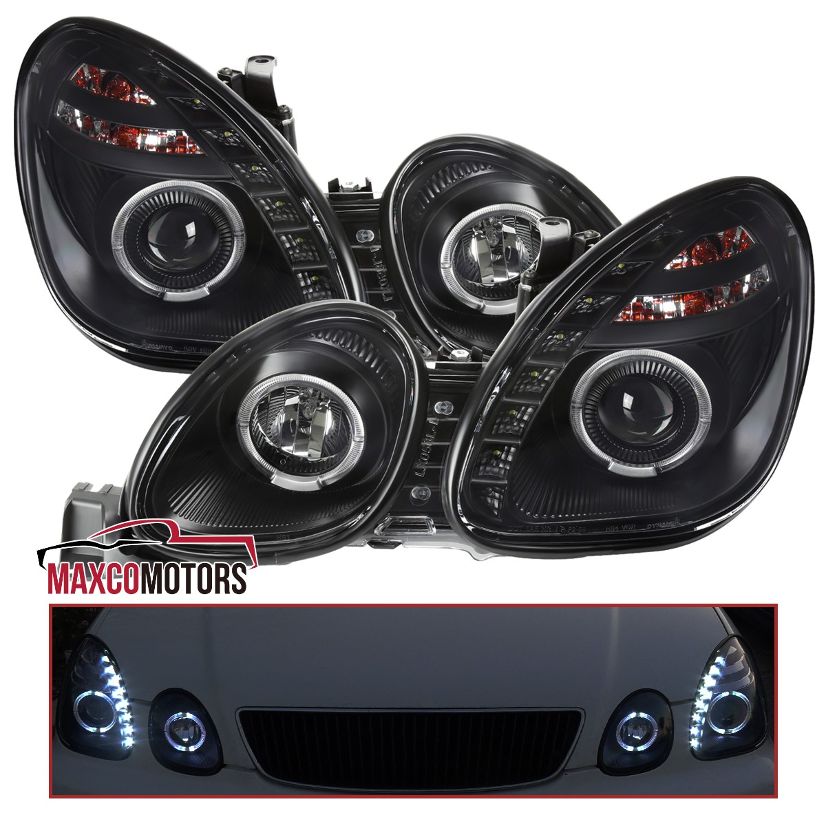 Black Fits 1998-2005 Lexus GS300 GS400 2001-2005 GS430 LED