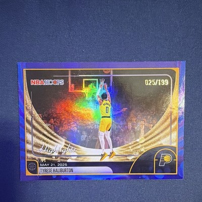 Topps NBA Hoops Tyrese Haliburton Highlights Insert Pacers #262 /199 2025-26
