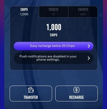 Dave and Buster's Power Card With 1000 Chips Non-Expiring (READ DESCRIPTION!!!)