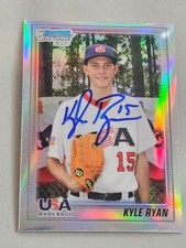 2010 Bowman Chrome REF KYLE RYAN USA In-Person Signed Autographed AUTO