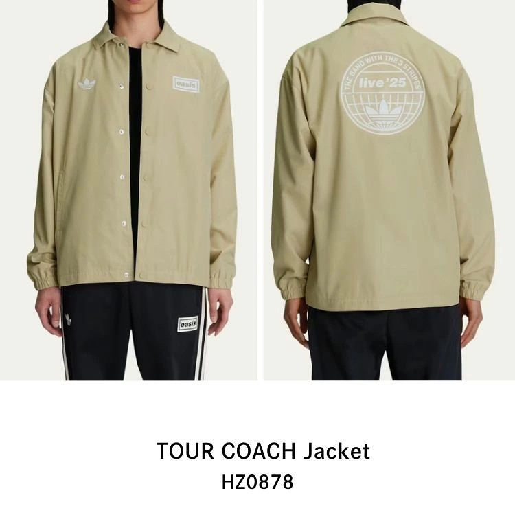 adidas Tour Coach Jacket Stone Khaki Size M Used Sportswear Outerwear image 4