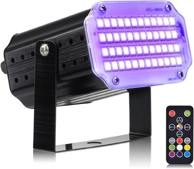 Mini Stroboskop Licht XKCL-48 mit 48 RGB-LEDs und Fernbedienung, Sound, für DJ