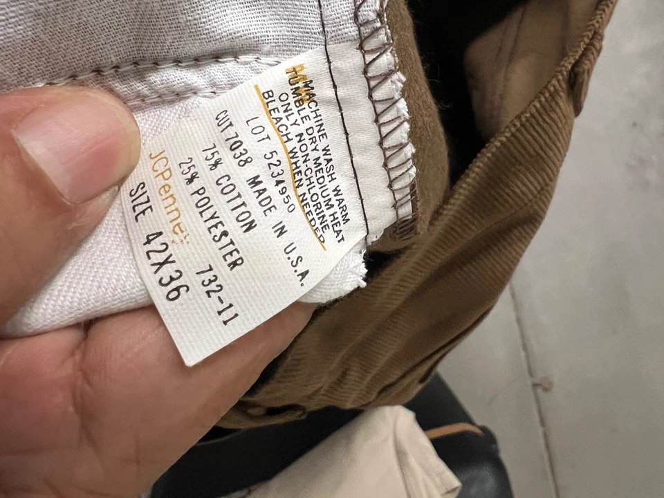 Vintage Corduroy Pants 👖 Men’s 42  Boot Cut JC Penny NWT Foto 2 de 4