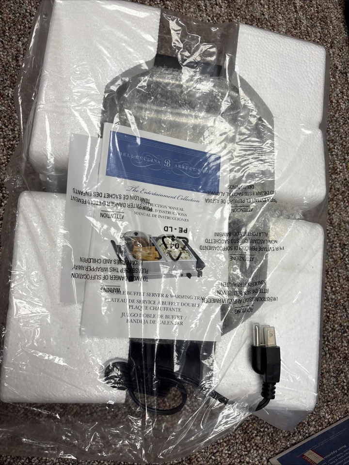 Servidor Buffet Doble Bella Cucina 2 x 1,5 qt y Bandeja de Calentamiento con Controles de Calor Foto 2 de 4