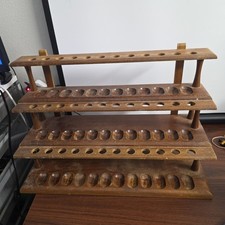 Decatur Industries 36 Pipe Walnut Rack Stand Need To Be Refurbished 21"x13"