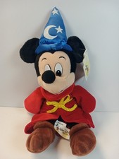 Disney World Sorcerer Mickey Mouse Bean Bag Plush Doll with Tag Toy 13  