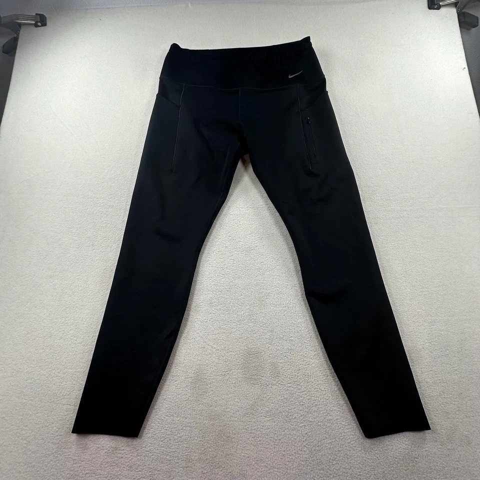 Calça legging Nike Go feminina média preta suporte firme 7/8 cintura alta DQ5692 - Imagem 2 de 4