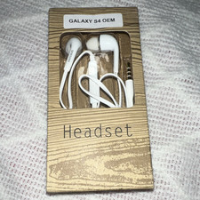 Samsung Galaxy S4 OEM In-Ear Wired Earbuds 3.5mm On-Cable Mic White