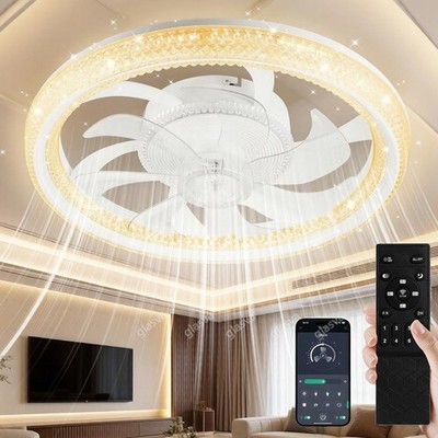 Deckenventilator mit Licht Fernbedienung Dimmbar Deckenlampe Schlaf Wohnzimmer